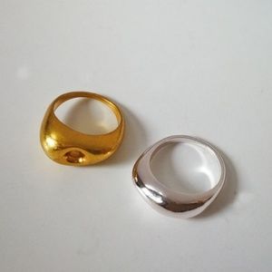 Madewell mixed metal Sestina Ring Set 6 8 Two each